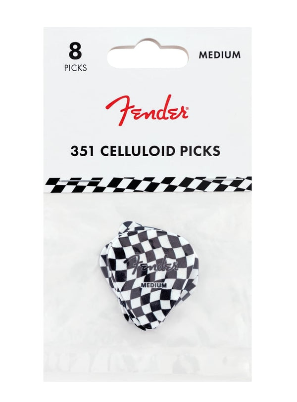 Fender Celluloid Wavy Checker Picks Pack x8