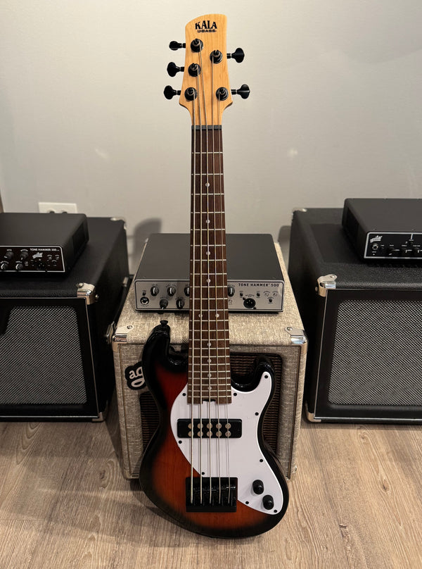Kala UBass Solid Body 5 Tobacco Burst