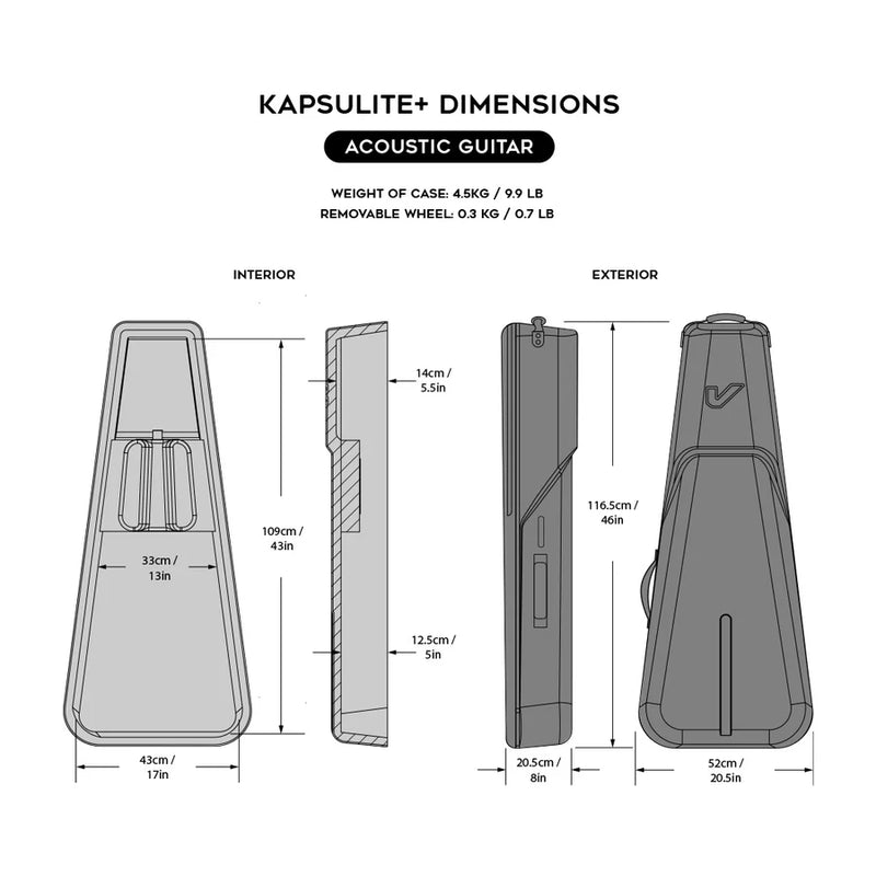 Gruv Gear - Kapsulite+ estuche para Guitarra Acústica