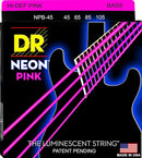DR Strings Neón Rosadas 45-105 / 4 Cuerdas