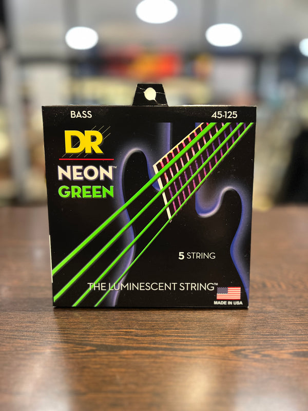 DR Strings Neon Verdes 45-125 / 5 Cuerdas