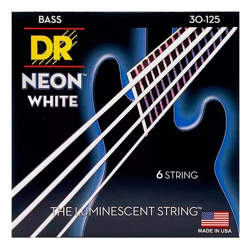 DR Strings Neon Blancas 30-125 /  6 Cuerdas