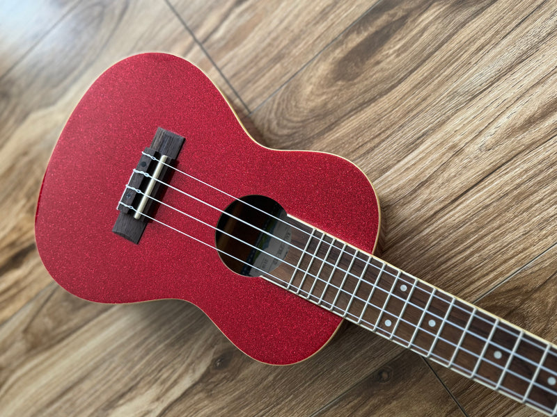 Kala Ritzy Red Sparkle Concert Ukulele