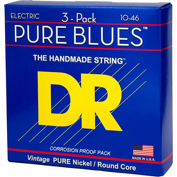 Dr Strings Pure Blues Guitarra Electrica 10-46 3 pack