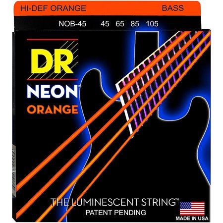 Dr Strings Neon Naranjas 4 Cuerdas 45-105