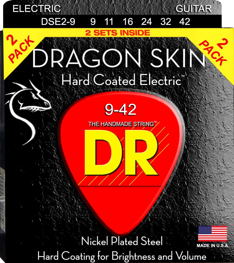 Dr Strings Dragon Skin Paquete Doble Guitarra Electrica 9-42