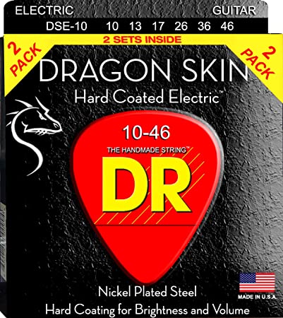 Dr Strings Dragon Skin Paquete Doble Guitarra Electrica 10-46