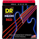 Dr Strings Neon Rojas 4 Cuerdas 45-105