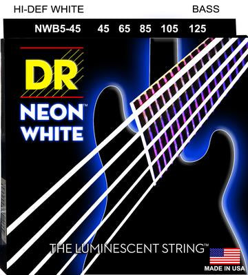 Dr Strings Neon Blancas 5 Cuerdas 45-125