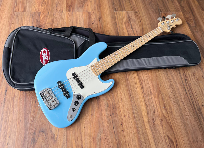 G&L Fullerton Deluxe JB 5 Himalayan Blue USA